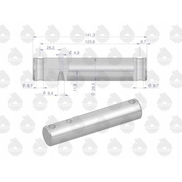 Apatinės trauklės volas 1695314m1 mf3 originalus Ursus