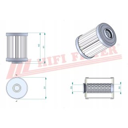 Hidraulinės alyvos filtras hifi filtras sh 63445