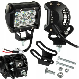 Halogeninė darbo lempa 6led 18w 1800lm 4x4