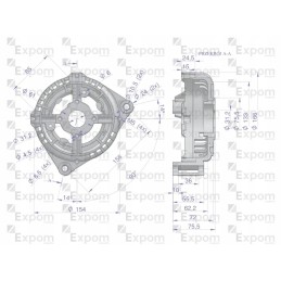 Kintamosios srovės generatoriaus priekinis dangtis 0123510074ex naujas tipas