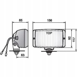 Halogeninė stačiakampė darbo lempa LPR3 21782 balta
