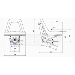 Sustiprintos sėdynės fotelis c 360 3p tvirtinimas