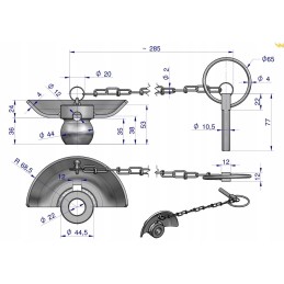Kamuolys su apykakle, grūdintas, 1 kategorija 1 44x22 Warynski