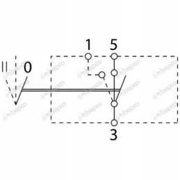 Jungiklio jungiklis 42x22mm, 3 padėtys, 3 kontaktai