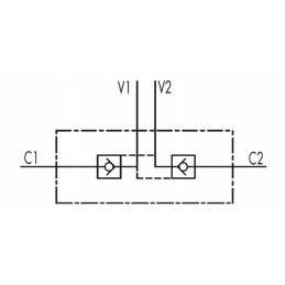 Hidraulinis vožtuvo užraktas cilindrui 1 2 50l