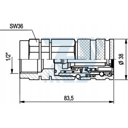 Sausai nupjauta greitoji jungtis 1 2 g1 lizdas 2