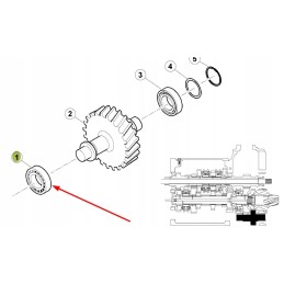 7700067936 kūginio ritininio guolio išėjimo velenas