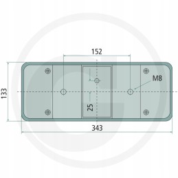 Kairysis galinis žibintas JCB Fastrac 700 50184