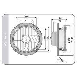 Priekinių žibintų lempa deutz ursus 3 funkcijos