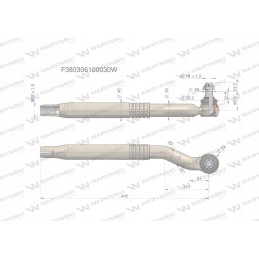 Dešinė vairo jungtis m22 x 1 5 f380306100030