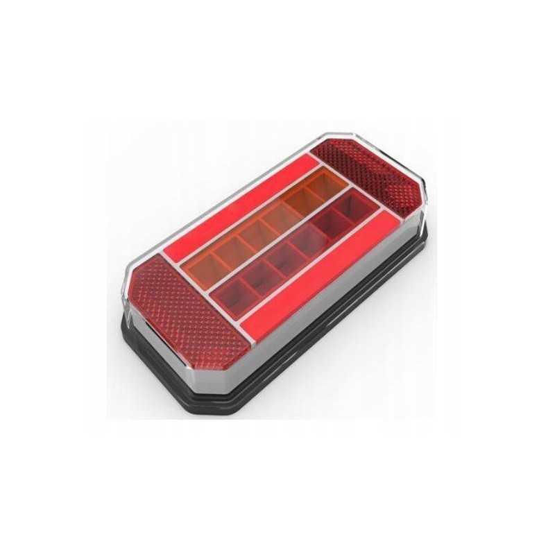 Kombinuotas galinis žibintas 24LED kairysis, 3 funkcijos, 12 24v