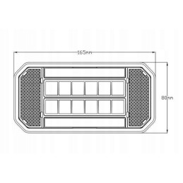 Kombinuotas galinis žibintas 24LED kairysis, 3 funkcijos, 12 24v