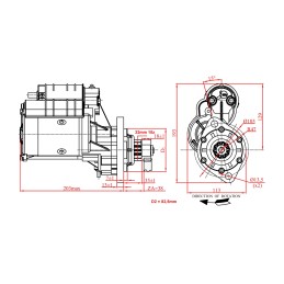 Starteris john deere sustiprintas jubana 2 8kw