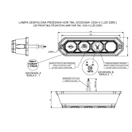 LED gabaritinis žibintas su posūkio signalu 12 24 Lzd2265