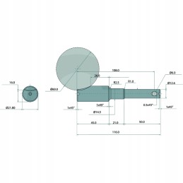 Viršutinis jungties kabliukas M36x3