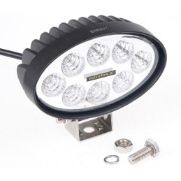 Ovali LED darbo lempa 24w 12v 24v ekskavatoriaus traktorius