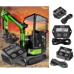 Valandų skaitiklis su tachometru ekskavatoriui ir traktoriui