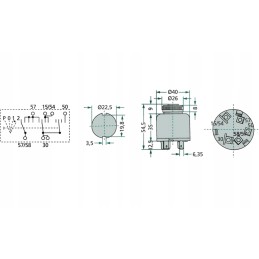 Uždegimo jungiklis 12v su rakteliu Fiat New Holland 5146155