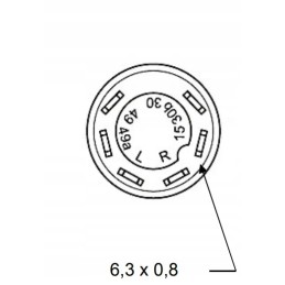 Viršutinės salono lempų mygtukas