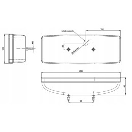 Galinis kombinuotas žibintas E 549 plastikinis kairysis Ursus 360