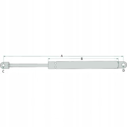 Dujinė pavara variklio gaubtui JD 3050 AL57949