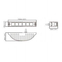 Darbo lempa 6led potvynis 16w 12 24v 826lm ece r10