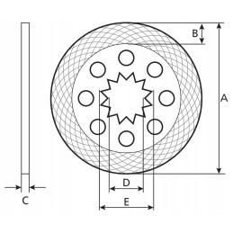 Stabdžių diskas iš 327mm korpuso ih international