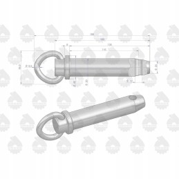 MF3 prikabinimo šakės kaištis, originalus Ursus