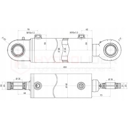 Poliruotas cilindras plūgui, eiga 240mm l 460