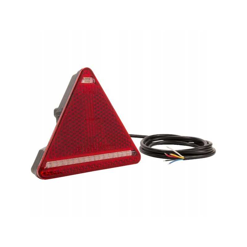 LED galinis kombinuotas žibintas, kairysis, trikampis, 12 24v