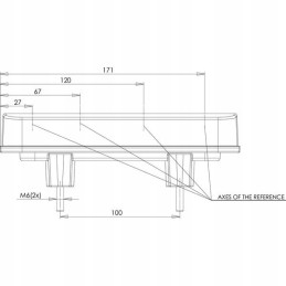 Stačiakampis kombinuotas galinis žibintas, 5 kontaktų, kairysis, LED
