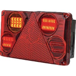 Stačiakampis kombinuotas galinis žibintas, 5 kontaktų, kairysis, LED