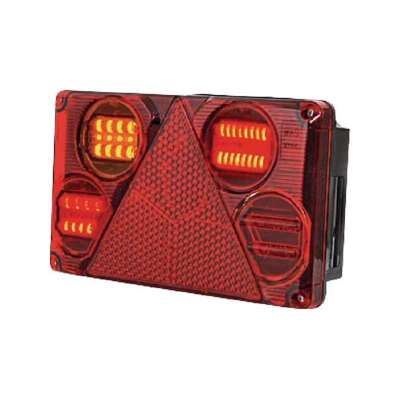 Stačiakampis kombinuotas galinis žibintas, 5 kontaktų, kairysis, LED