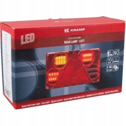 Stačiakampis kombinuotas galinis žibintas, 5 kontaktų, kairysis, LED