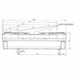 Stačiakampis kombinuotas galinis žibintas, 5 kontaktų, kairysis, LED