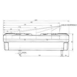 Stačiakampis kombinuotas galinis žibintas, 5 kontaktų, kairysis, LED