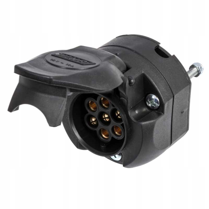 7 polių lizdas priekabai su varžtais