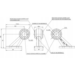 LED šoninė gabaritinė lemputė dešinė 12 24v kramp