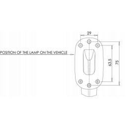 LED šoninė gabaritinė lemputė dešinė 12 24v kramp