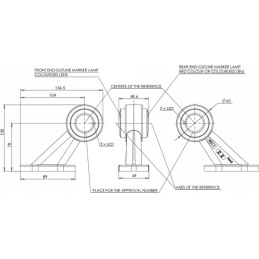 Kairysis gabaritinis žibintas 12 24v Kramp