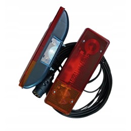 Paruoštas žibintų, priekabos žibintų ir galinių žibintų komplektas