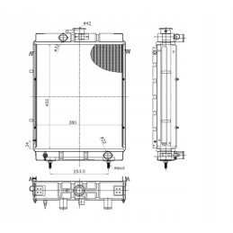 3 eilių varinis vandens aušintuvas C 330 radiatorius