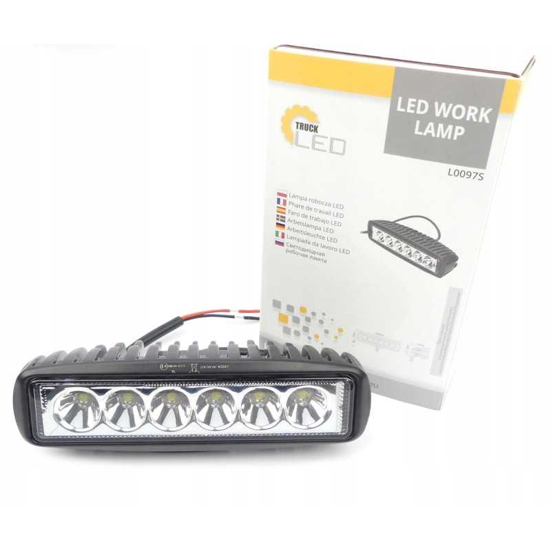 Halogeninė darbo lempa 6led taškinė 18w 12 24v 1350lm