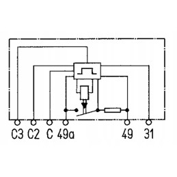6 kontaktų posūkių signalų pertraukiklis žemės ūkio traktoriams