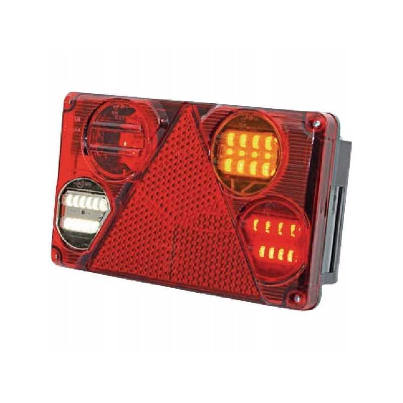 Stačiakampis kombinuotas galinis žibintas, 5 kontaktų, dešinė, LED