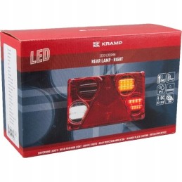 Stačiakampis kombinuotas galinis žibintas, 5 kontaktų, dešinė, LED