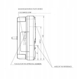 Stačiakampis kombinuotas galinis žibintas, 5 kontaktų, dešinė, LED