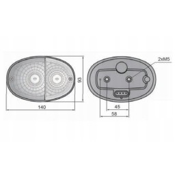 Zetor John Deere JCB priekinis žibintas