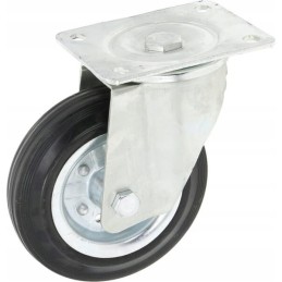 Guminis pasukamas ratas fi 160x40mm su tvirtinimo pagrindu