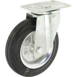 Guminis pasukamas ratas fi 200x50mm su tvirtinimo pagrindu